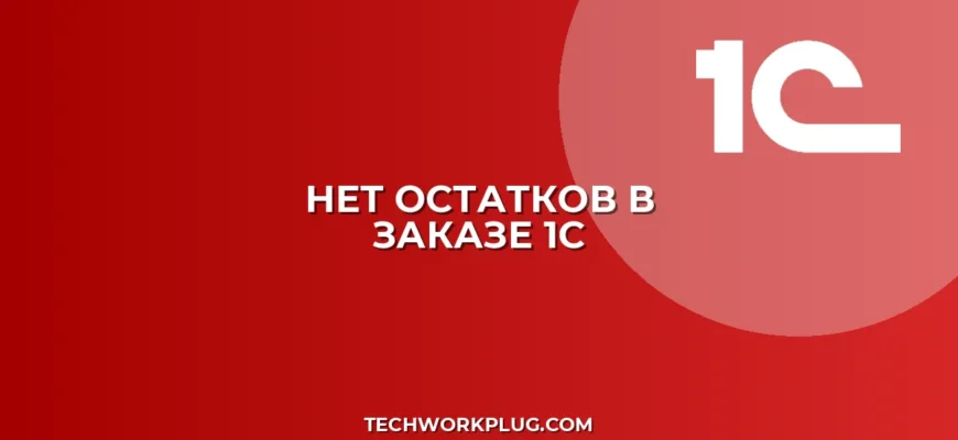Почему в 1С не отображается остаток товара в заказе