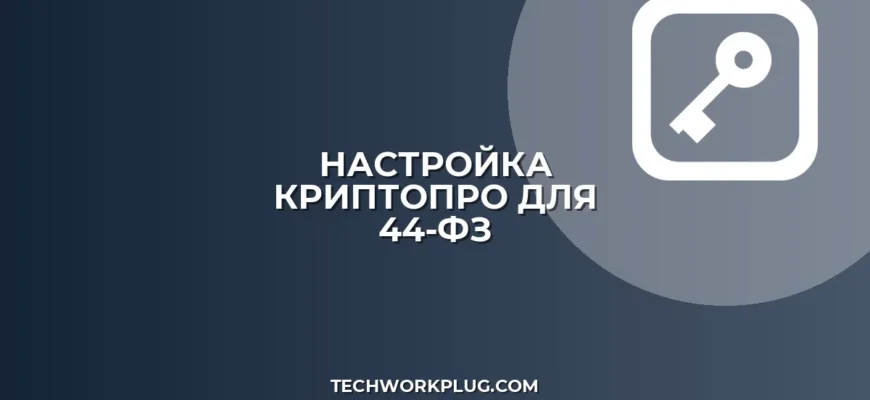 Настройка КриптоПро для 44-ФЗ: пошаговая инструкция