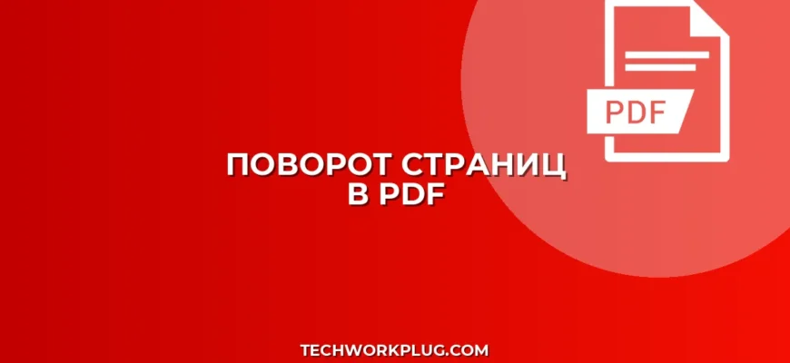 Как перевернуть страницу в PDF и сохранить